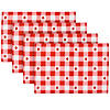 Set of 4 Checkered Hearts Valentine's Day Placemats 18" Image 1