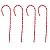 Set of 4 Red and White Stripped Candy Cane Stakes Christmas Outdoor Decor 60" Image 1