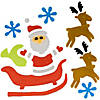 Set of 6 Double Sided Christmas Gel Window Clings Image 3