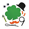Shamrock with Mustache Ornament Craft Kit - Makes 12 Image 1