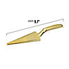 Shiny Gold Disposable Plastic Cake Cutter/Lifter (50 Cake Cutters) Image 1