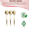Shiny Gold Moderno Disposable Plastic Dessert Spoons (120 Spoons) Image 2