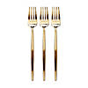 Shiny Gold Moderno Disposable Plastic Dinner Forks (120 Forks) Image 1