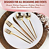 Shiny Gold Moderno Disposable Plastic Dinner Forks (120 Forks) Image 3