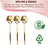 Shiny Gold Moderno Disposable Plastic Dinner Spoons (120 Spoons) Image 2