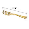 Shiny Metallic Gold Mini Plastic Disposable Tasting Forks (240 Forks) Image 2