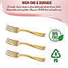 Shiny Metallic Gold Mini Plastic Disposable Tasting Forks (240 Forks) Image 3