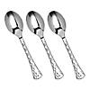 Shiny Silver Glamour Cutlery Disposable Plastic Spoons (288 Spoons) Image 1