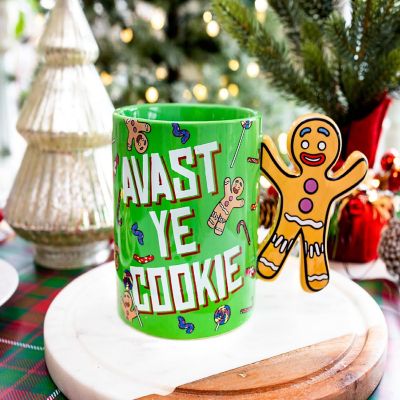 Shrek Gingerbread Man "Avast Ye Cookie" Ceramic Mug With Sculpted Handle Image 2