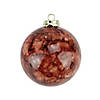 Sienna Brown Marbled Shatterproof Christmas Ball Ornaments 3.25", Set of 4 Image 1