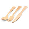 Silhouette Birch Wood Eco Friendly Disposable Wooden Cutlery Set - Spoons, Forks and Knives (75 Guests) Image 1