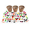 Silly Face Flower Pot Craft Kit - Makes 12 Image 1