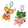 Silly Pets at the Beach Ornament Craft Kit - Makes 12 Image 1