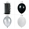 Silver, Black & White Balloon Bouquet - 49 Pc. Image 1