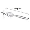 Silver Disposable Plastic Serving Flatware Set - Serving Spoons and Serving Forks (55 Pairs) Image 2