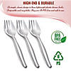 Silver Disposable Plastic Serving Forks (85 Forks) Image 3