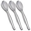 Silver Disposable Plastic Serving Spoons (85 Spoons) Image 1