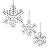 Silver Glittered Snowflake Ornament (Set Of 12) 9.75"H, 12.5"H, 16.25"H Wire Image 1