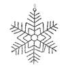Silver Glittered Snowflake Ornament (Set Of 12) 9.75"H, 12.5"H, 16.25"H Wire Image 2
