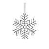 Silver Glittered Snowflake Ornament (Set Of 12) 9.75"H, 12.5"H, 16.25"H Wire Image 3