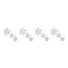 Silver Glittered Snowflake Ornament (Set Of 12) 9.75"H, 12.5"H, 16.25"H Wire Image 4