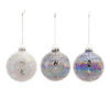 Silver Irredescent Ball Ornament (Set Of 12) 3"D Glass Image 1