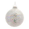 Silver Irredescent Ball Ornament (Set Of 12) 3"D Glass Image 2