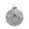 Silver Irredescent Ball Ornament (Set Of 12) 3"D Glass Image 3
