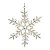 Silver Jeweled Snowflake Ornament (Set Of 12) 5.25"H, 6"H Iron/Glass Image 3