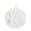 Silver Ribbed Mercury Ball Ornament (Set Of 6) 4"D Glass Image 2