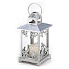 Silver Scrollwork Candle Lantern 13" Image 1