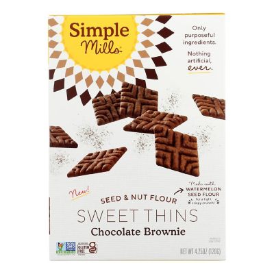 Simple Mills - Sweet Thins Chocolate Brownie - Case of 6-4.25 OZ Image 1