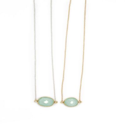 Simple Necklace Chalcedony Image 1