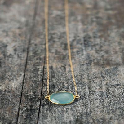 Simple Necklace Chalcedony Image 3