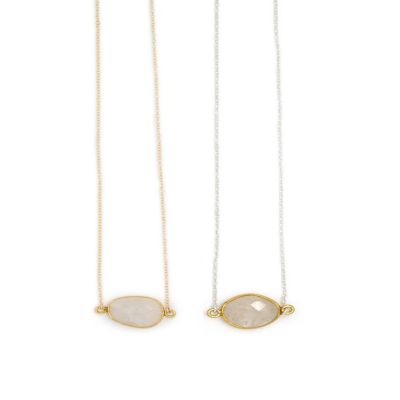 Simple Necklace Moonstone Image 3