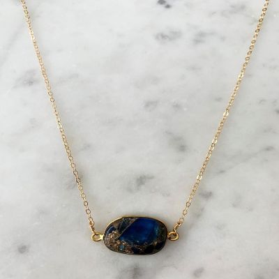 Simple NecklaceBlue Turquoise Image 1