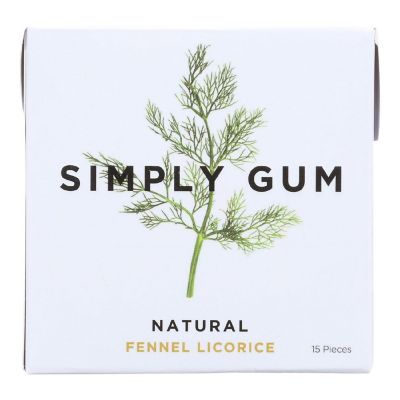 Simply Gum All Natural Gum - Fennel Licorice - Case of 12 - 15 Count Image 1