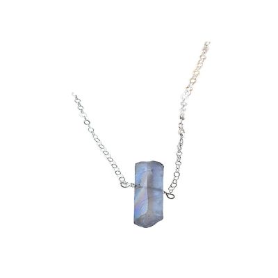 SingleRaw Mystic Grey Quartz Necklace Image 1