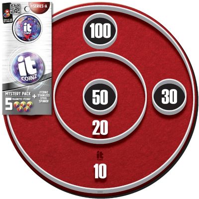 Skee Ball Game Board Set plus Mystery 5-pack - ItCoinz Magnetic Battle Coinz Image 1