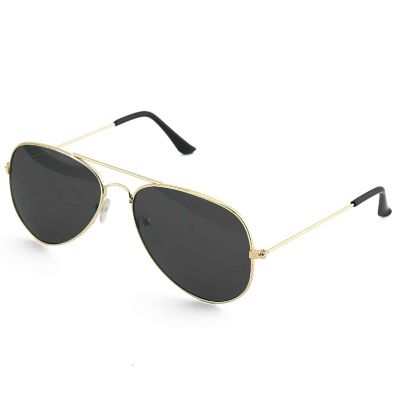Skeleteen Black Gold Aviator Sunglasses - UV 400 Protection Image 1