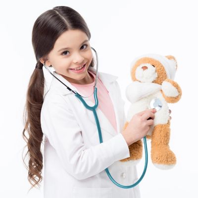 Skeleteen Blue Doctor's Stethoscope Toy - Doctor Or Nurse Pretend Play Costume Accessories and Prop Toys for Kids - 1 Piece Image 3