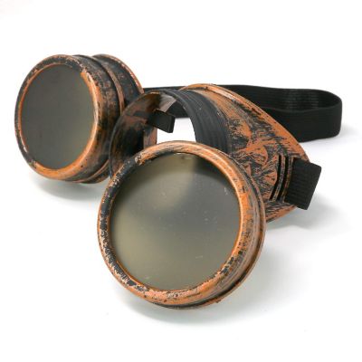 Skeleteen Steampunk Goggles Costume Accessories - Cyber Victorian Welding Glasses - 1 Piece Image 1