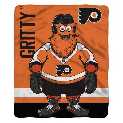 Sleep Squad Philadelphia Flyers Gritty 60&#8221; x 80&#8221; Raschel Plush Blanket &#8211;An NHL Mascot Super-Soft Throw Image 1