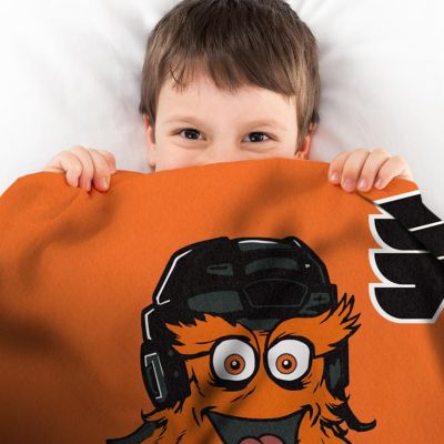 Sleep Squad Philadelphia Flyers Gritty 60&#8221; x 80&#8221; Raschel Plush Blanket &#8211;An NHL Mascot Super-Soft Throw Image 3