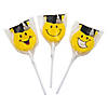 Smile Face with Graduation Hat Pineapple Lollipops - 12 Pc. Image 1