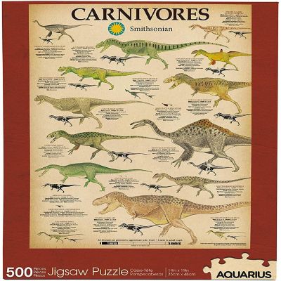 Smithsonian Carnivore Dinosaurs 500 Piece Jigsaw Puzzle Image 1