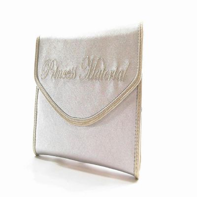 SNOB Essentials Disney Cinderella Princess Material Clutch Jewelry Bag Metallic Silver Handbag Purse Small Designer Womens 406981 Image 2