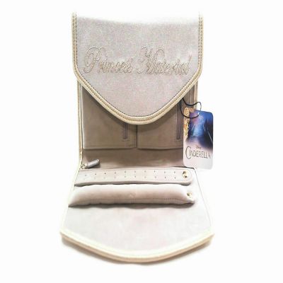SNOB Essentials Disney Cinderella Princess Material Clutch Jewelry Bag Metallic Silver Handbag Purse Small Designer Womens 406981 Image 3