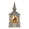 Snow Globe Church & Holy Family 11.25"H Plastic 6 Hr Timer 3Aa Batteries Not Included Or Usb Cord Included Image 1