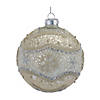 Snowflake Mercury Glass Ball Ornament (Set Of 6) 4"D Glass Image 2